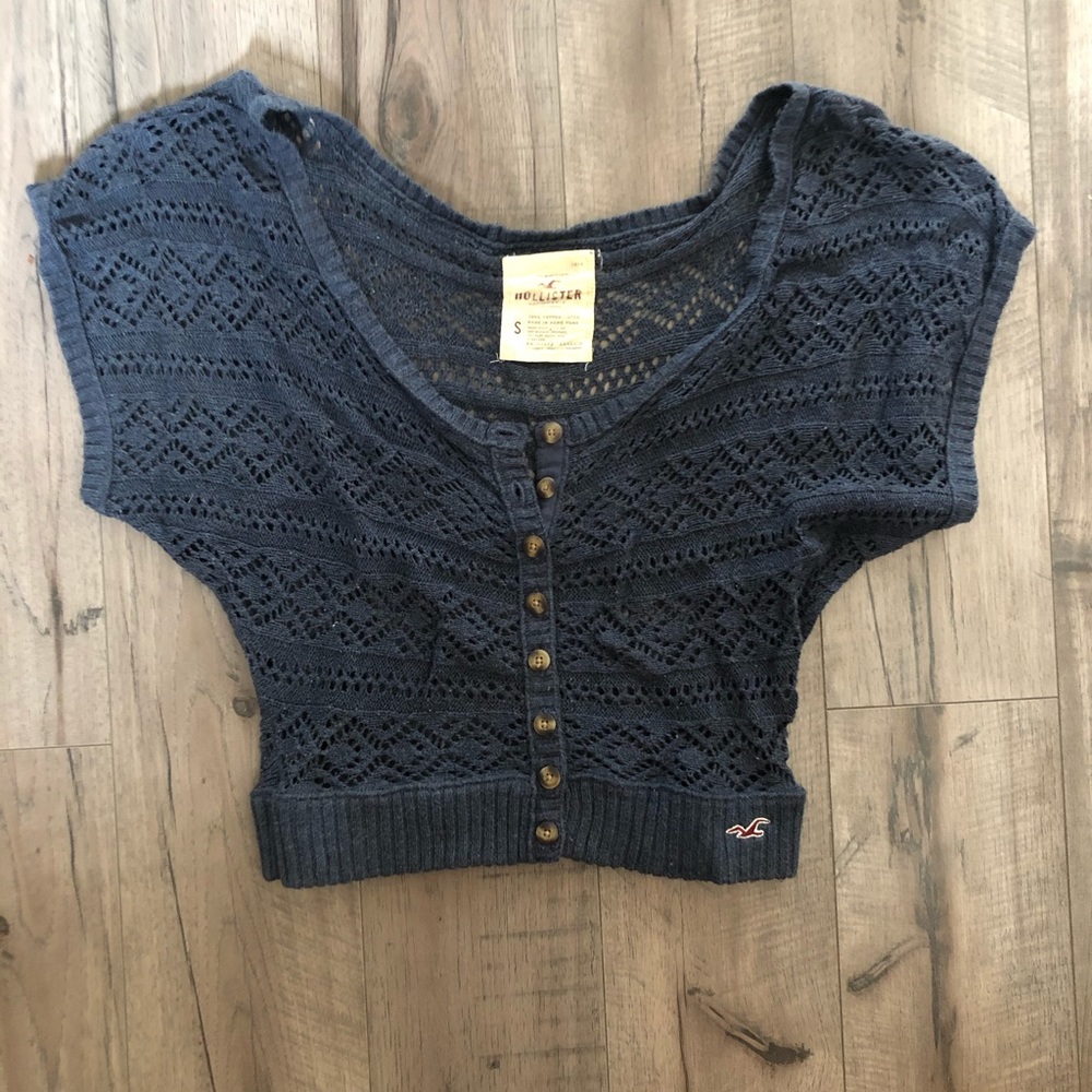 Hollister Short Sleeve Crop Sweater